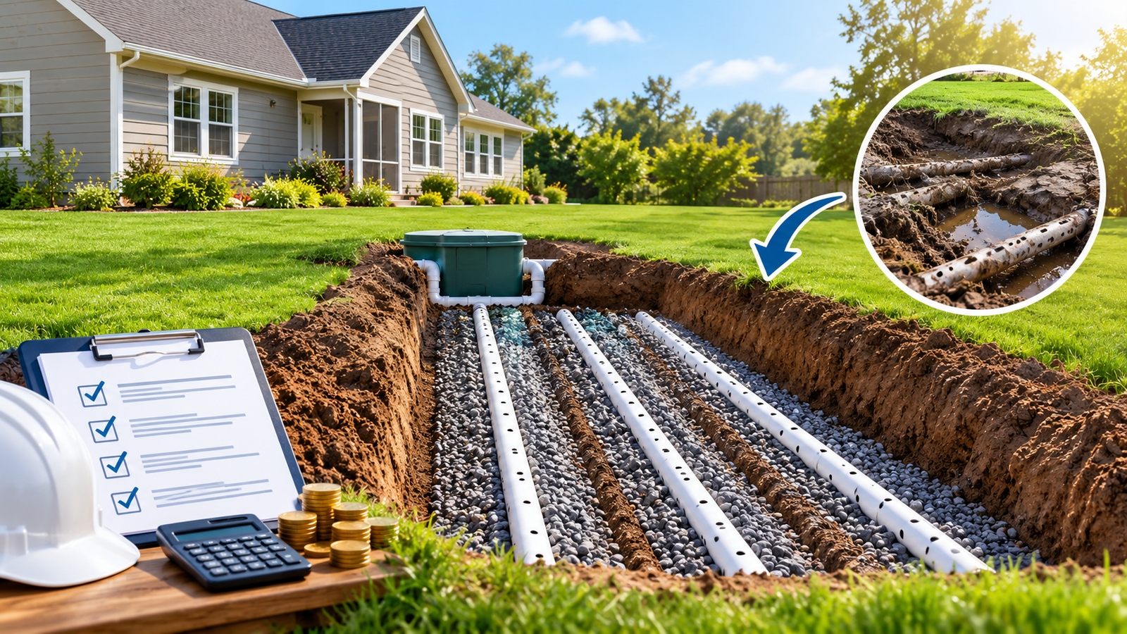 Septic Drain Field Replacement Inspection